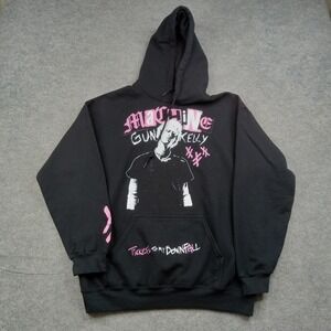 Machine Gun Kelly  Hoodie Mens Medium Black Fleece Pullover Graphic Sweatshirt